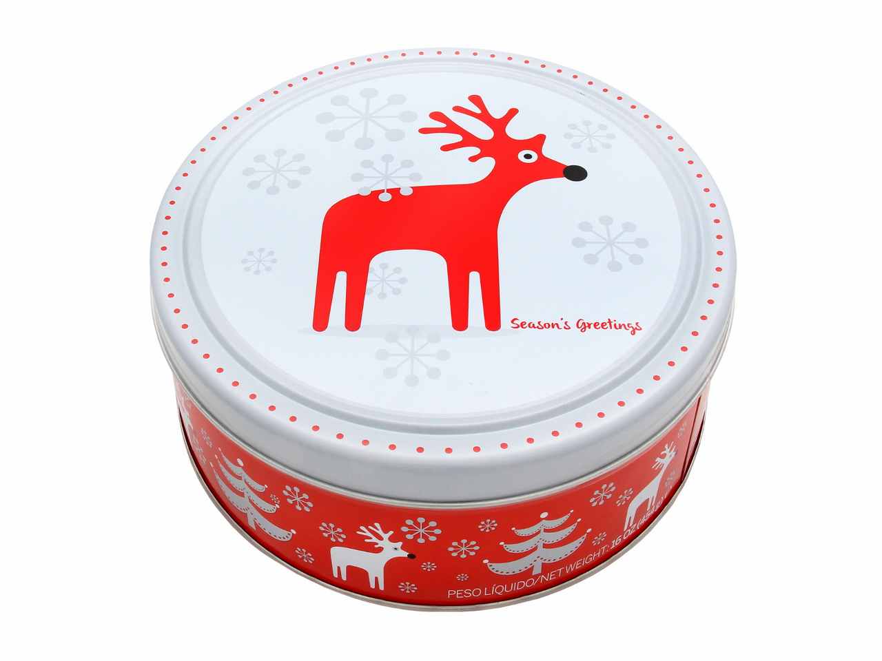 Cookies al burro in scatola in latta natalizia 454gr