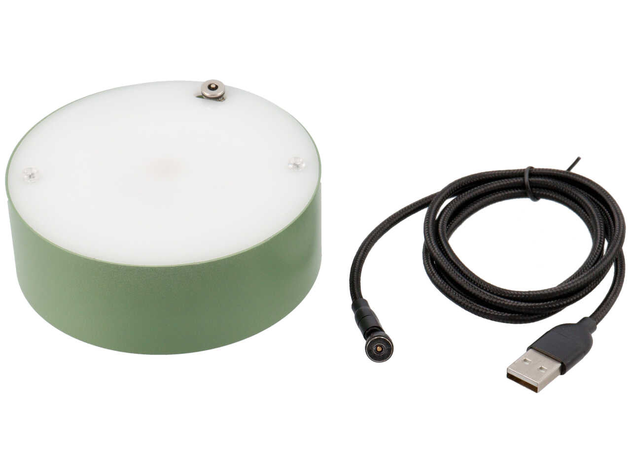 Lampada led touch 2.8w ricarica usb verde $