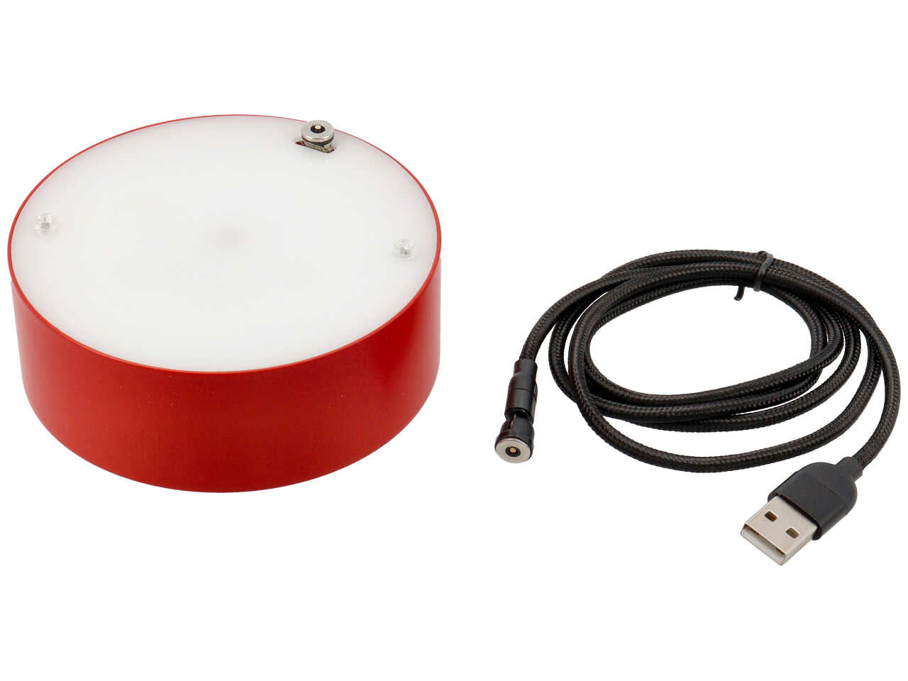 Lampada led touch 2.8w ricarica usb rossa $