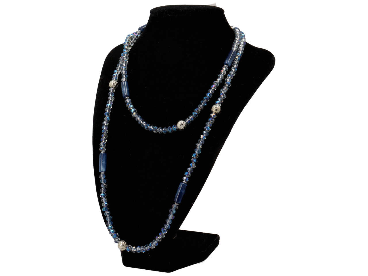 Collana in resina piu' cristallo piu' ematite