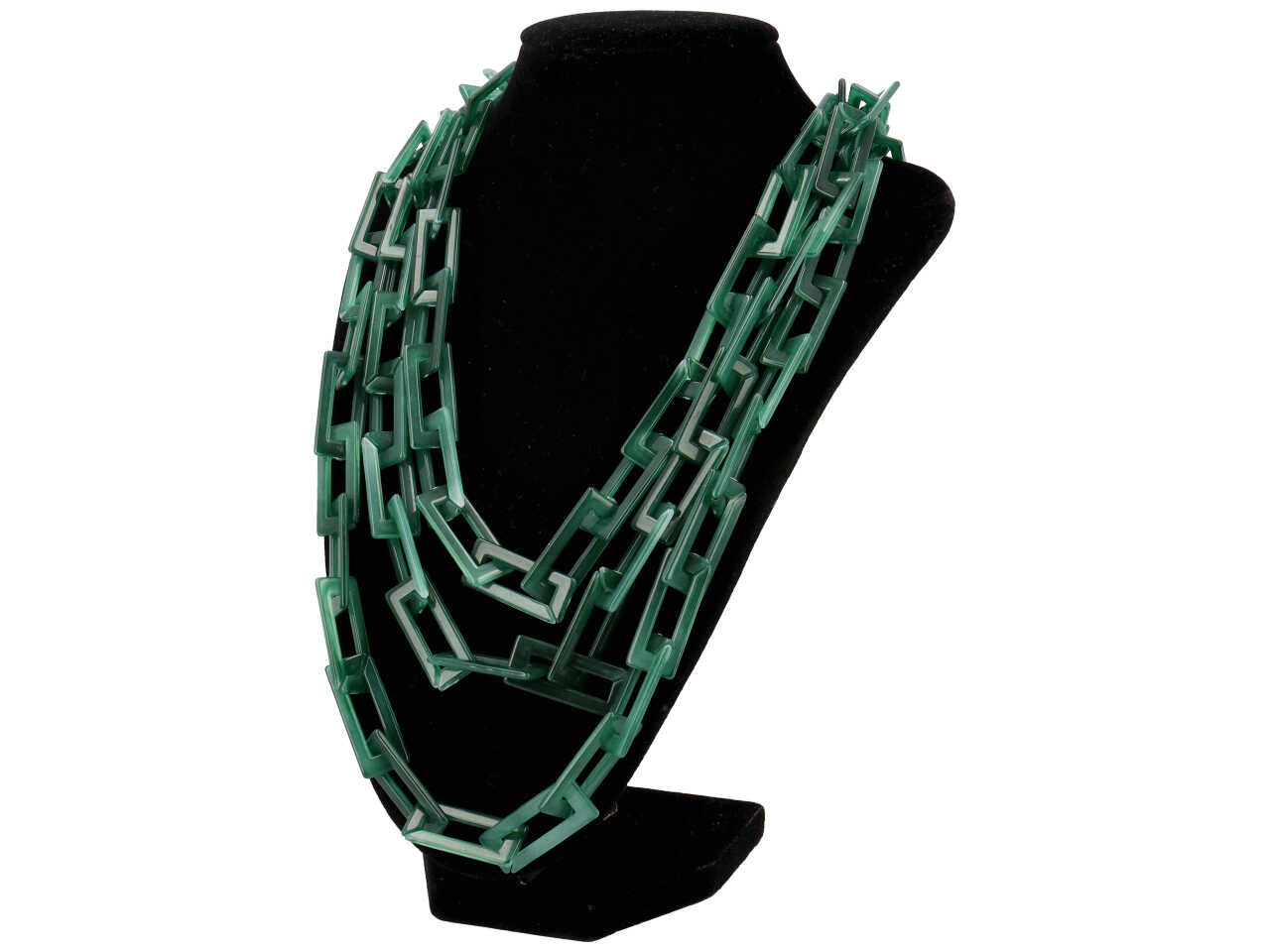 Collana in ottone piu' resina con 3 fili