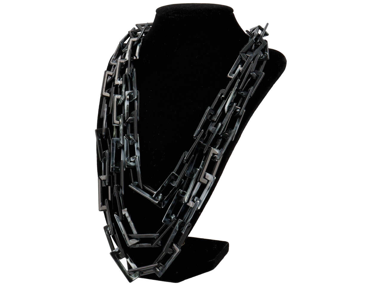 Collana in ottone piu' resina con 3 fili