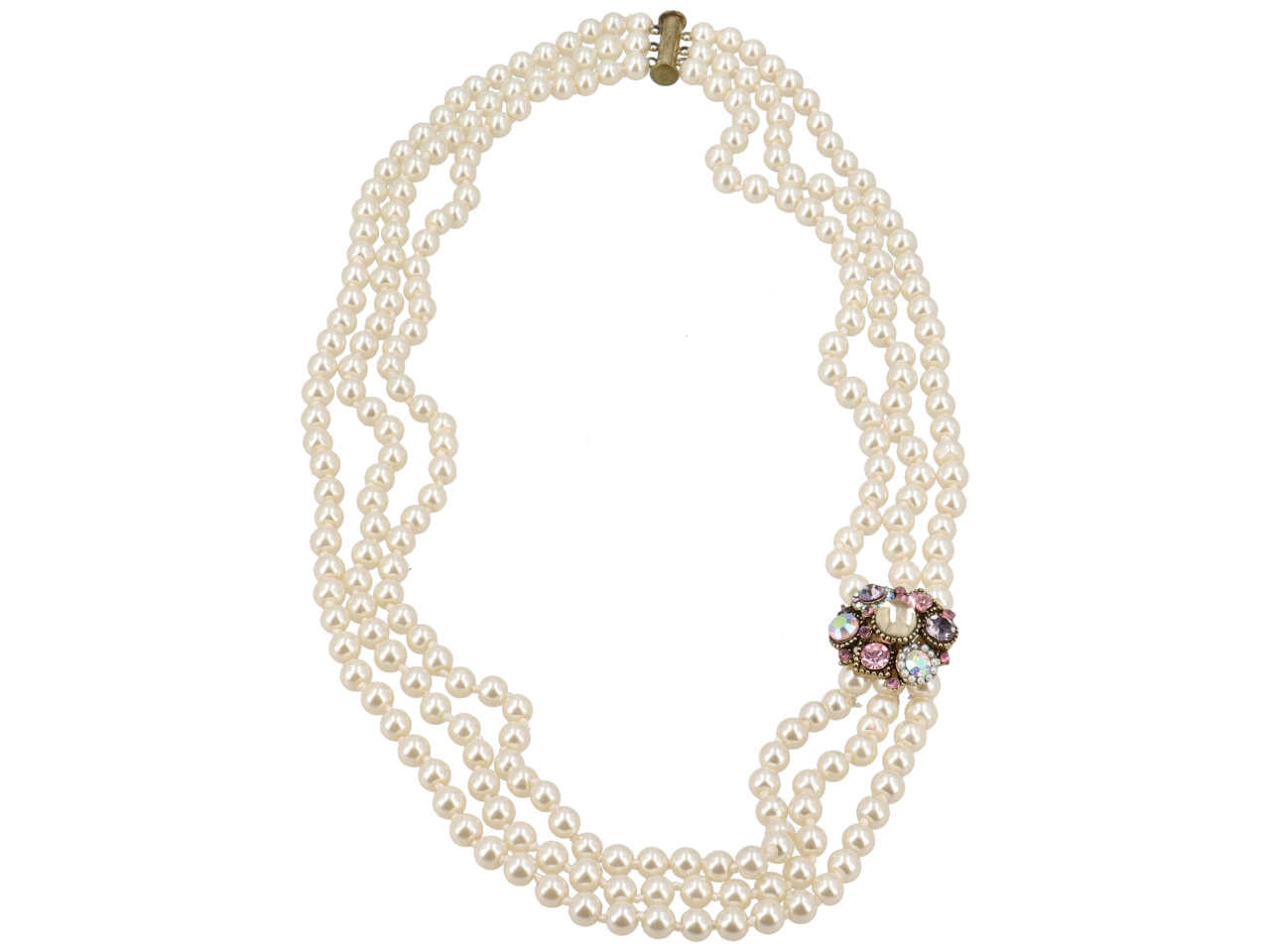 Collana perla con chiusura rame