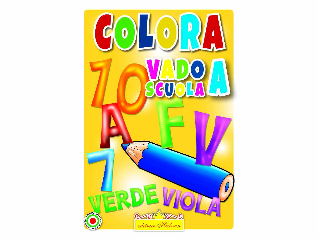 Libro colora vado a scuola