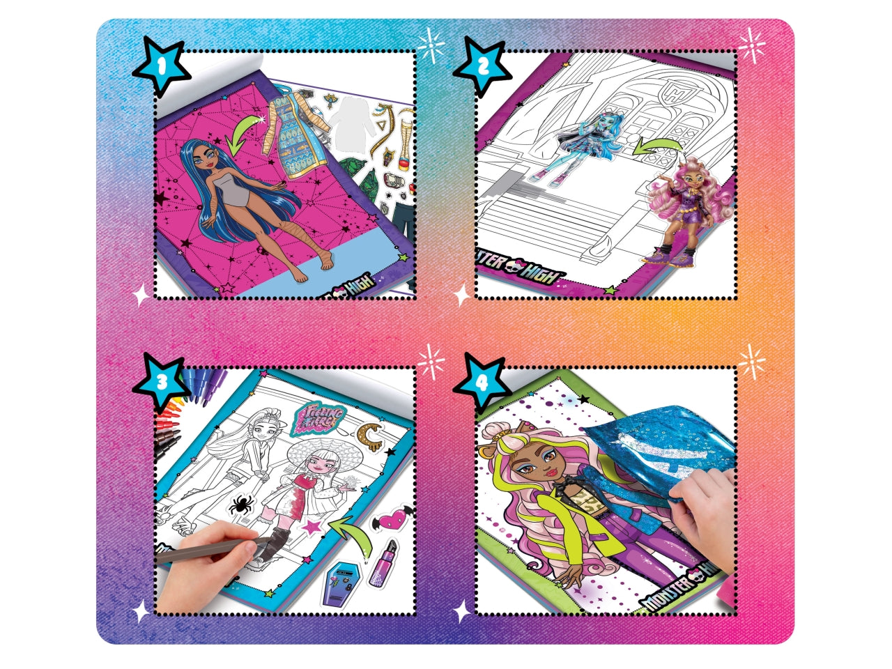 Monster high sketchbook album da disegno con varie attività per bambine 5+ anni - Lisciani