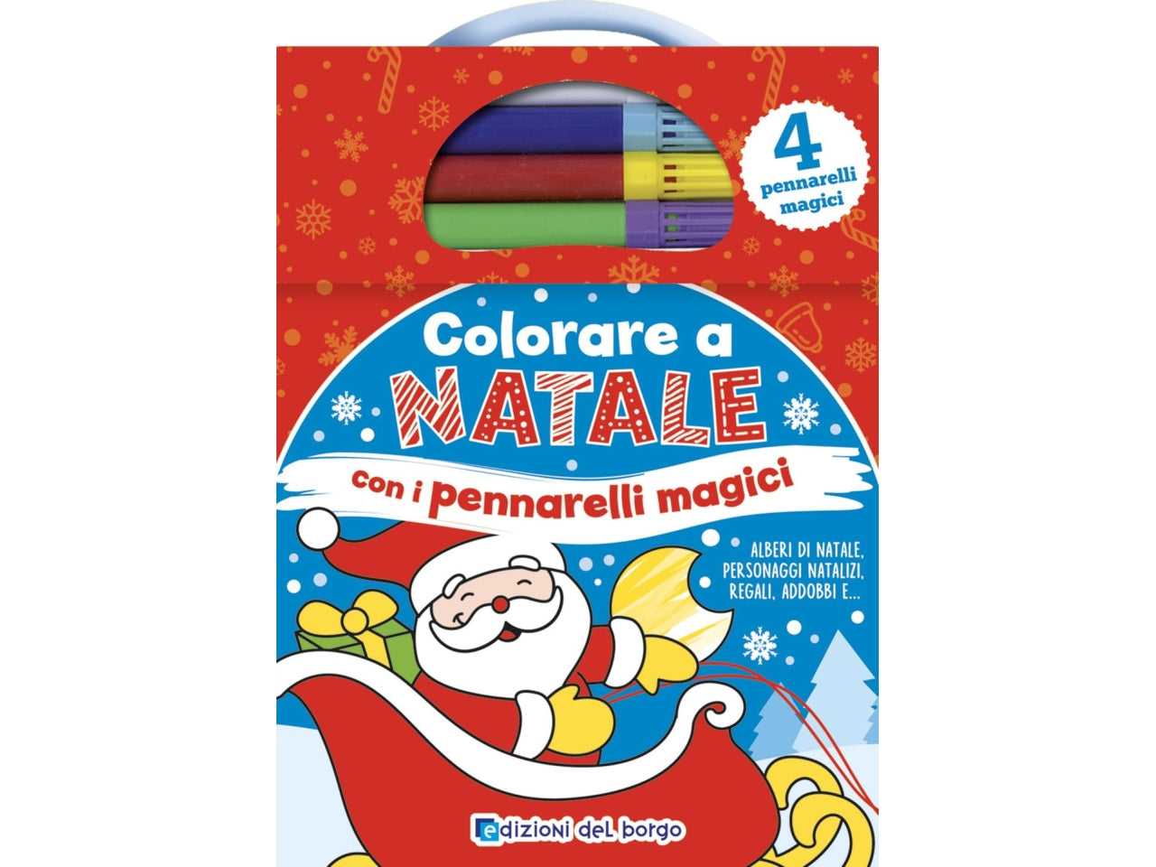 Libro colorare a natale con pennarelli magici