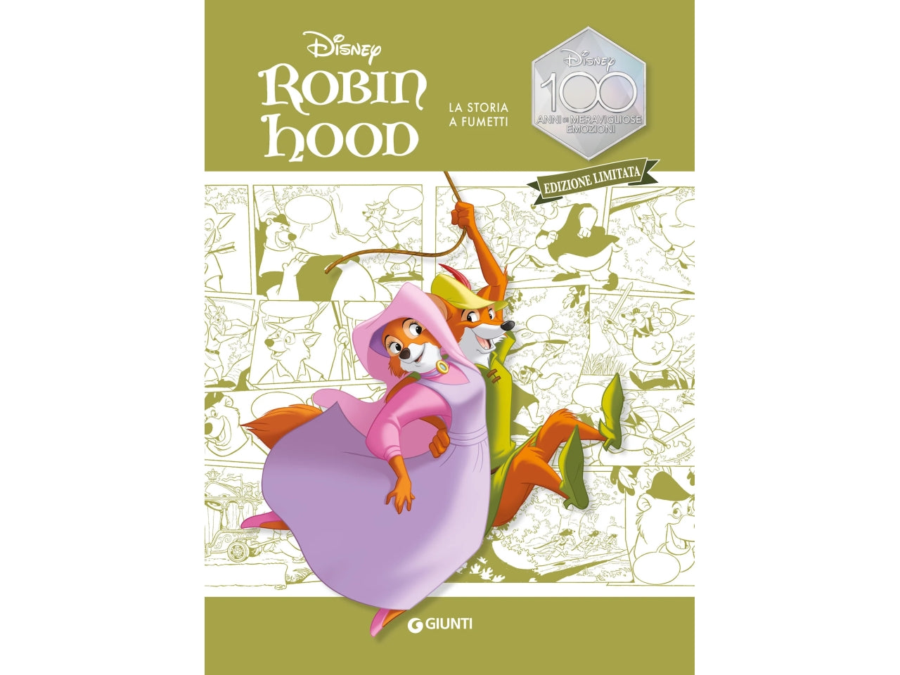 Libro walt disney graphic novel d100 robin hood storia a fumetti d100
