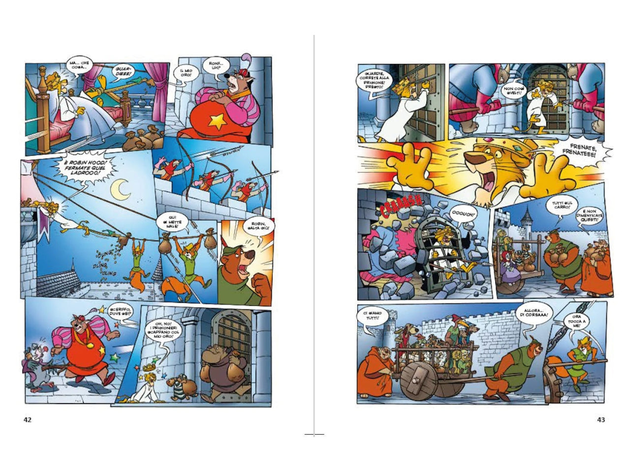 Libro walt disney graphic novel d100 robin hood storia a fumetti d100