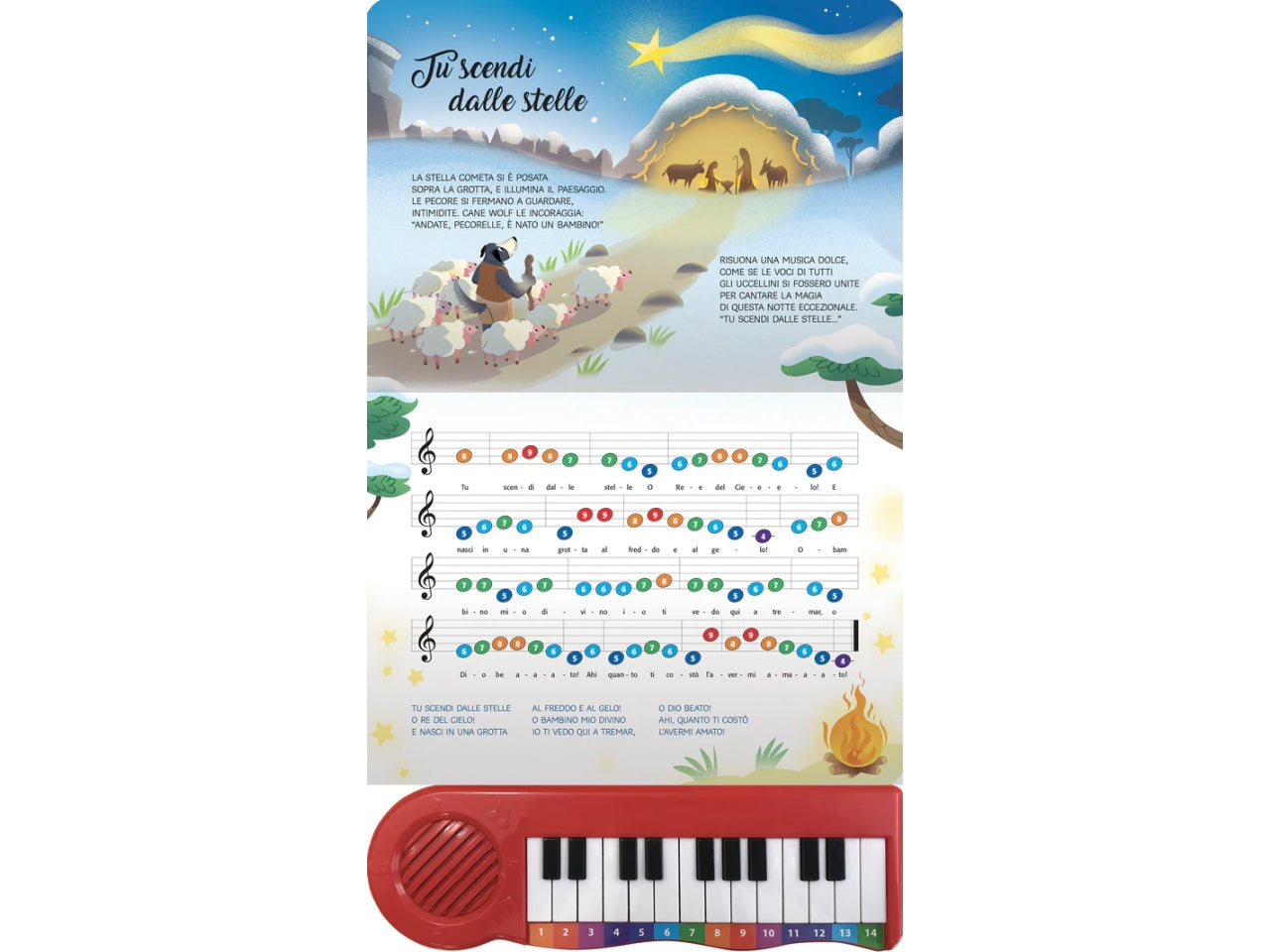 Libro libro pianoforte di natale