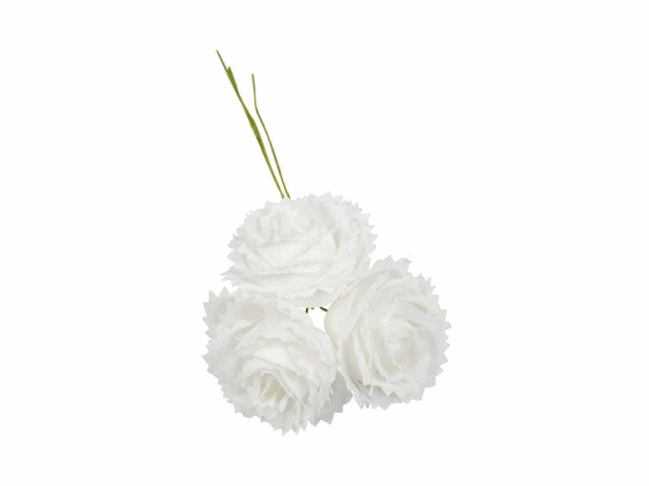 Rosellina con petali stella colore bianco 36 pezzi