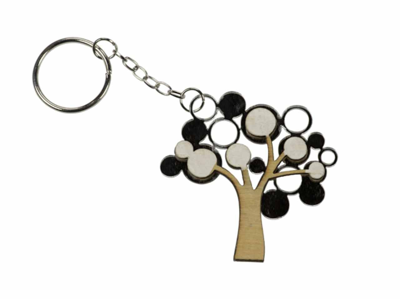 Portachiave alberovita legno e plexiglass colore argento