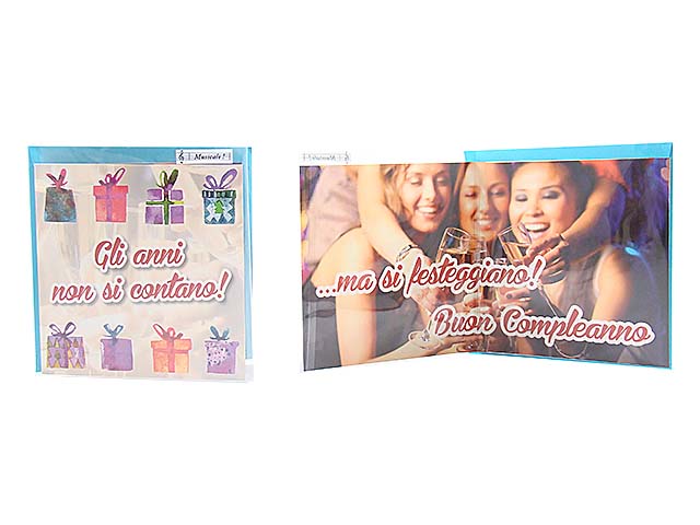 Biglietto auguri compleanno musicale