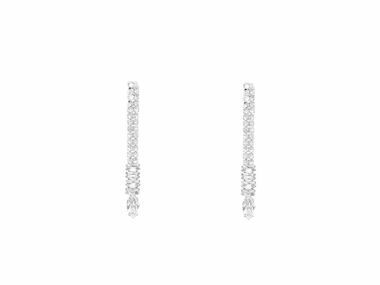 Orecchini zirconi rodio 275865