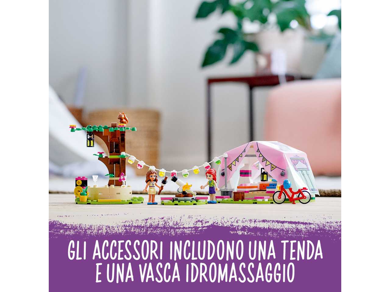 lego friends glamping nella natura.