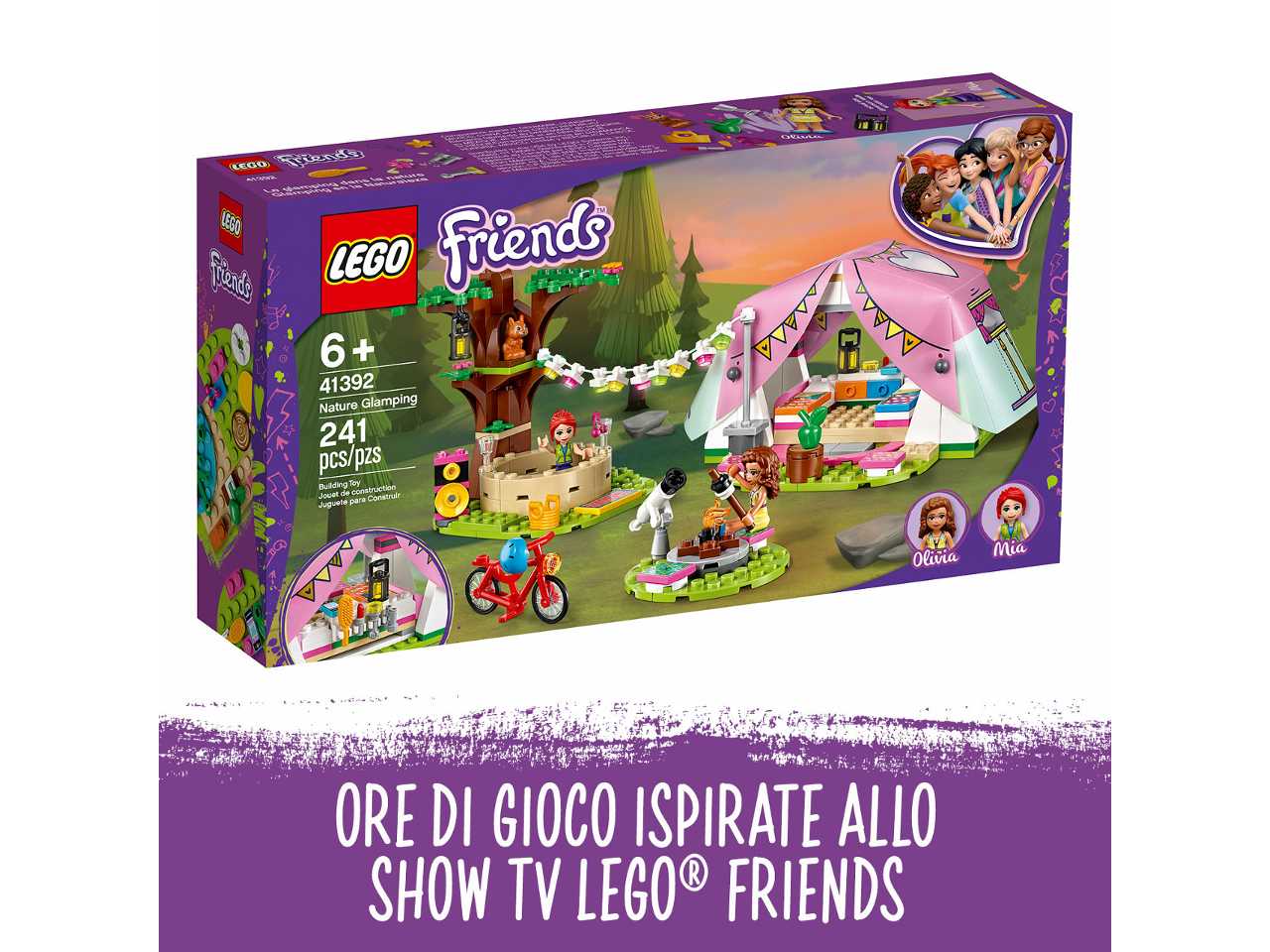 lego friends glamping nella natura.