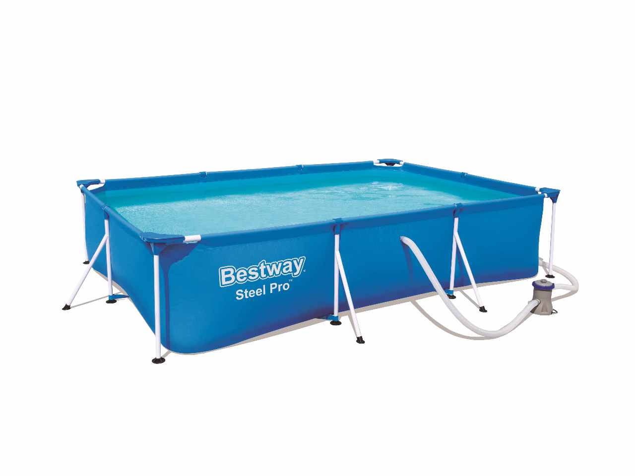Piscina steel pro frame rett 300x201x66cm 3300lt pompa filtro cart