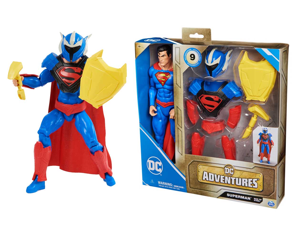 Dc universe personaggio superman adventures con accessori in scala 30 cm