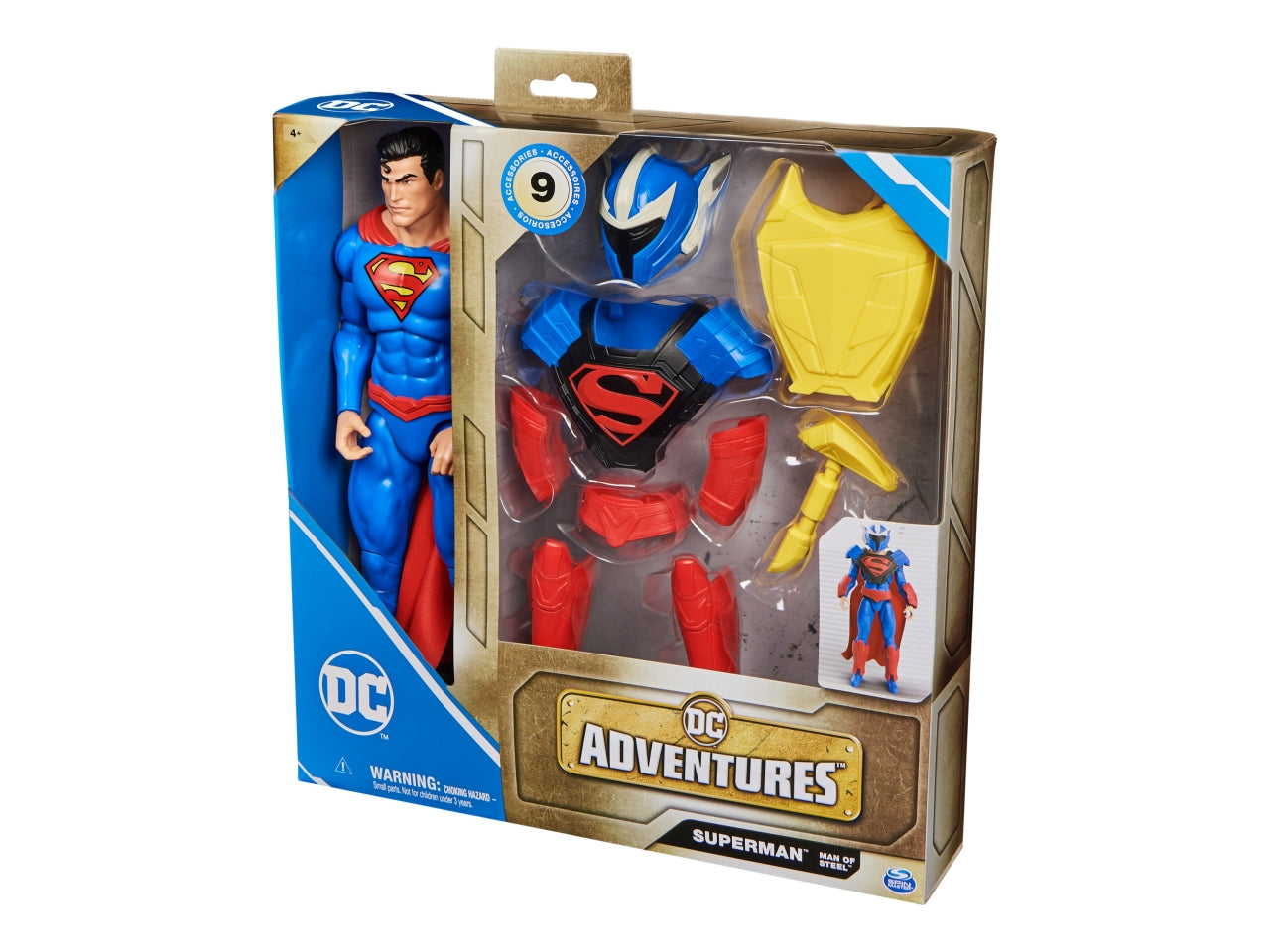 Dc universe personaggio superman adventures con accessori in scala 30 cm