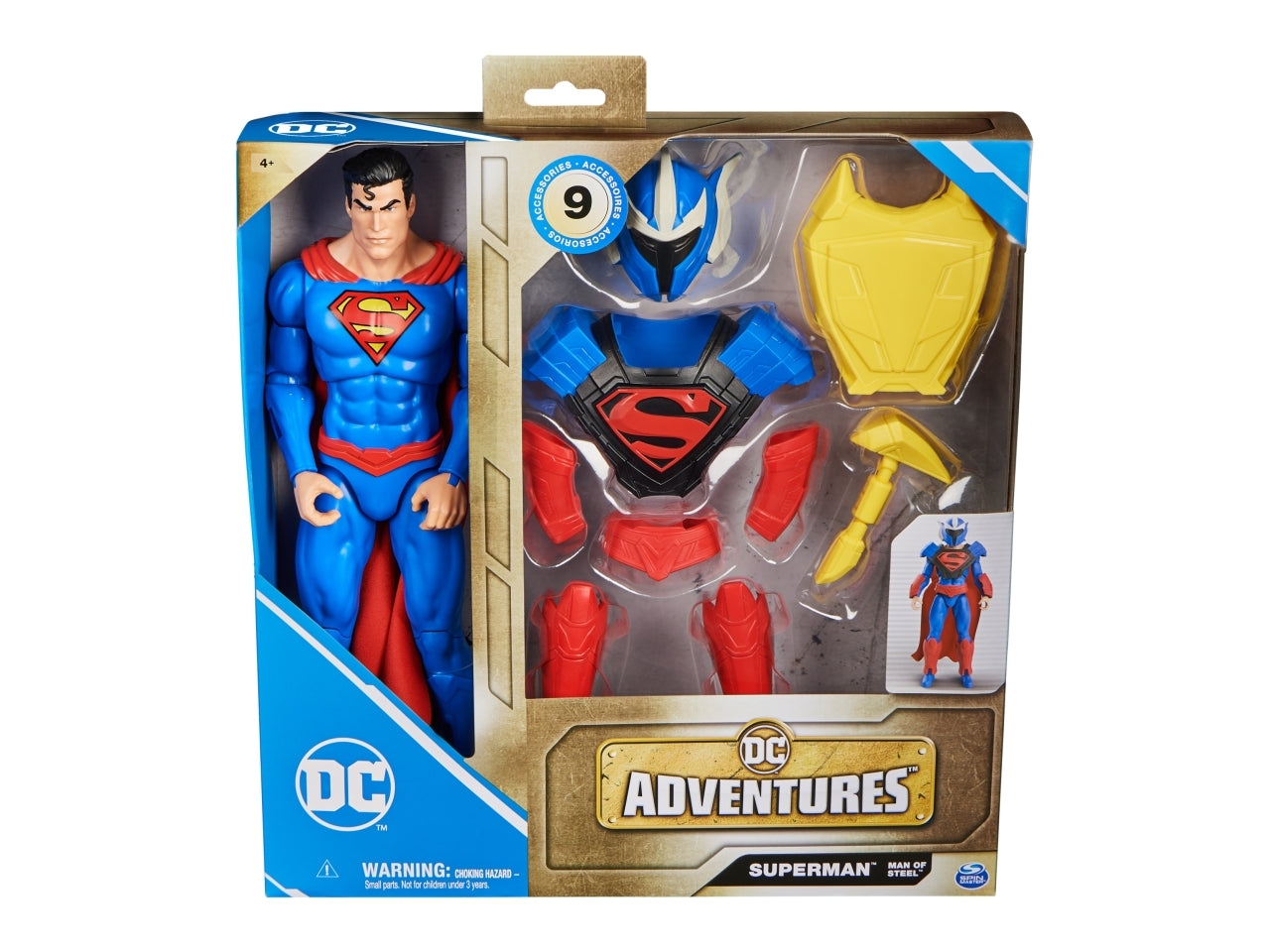 Dc universe personaggio superman adventures con accessori in scala 30 cm