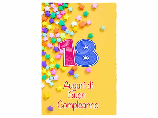 Biglietto auguri 18esimo