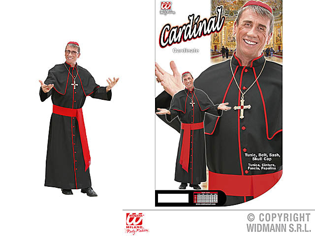 VESTITO CARDINALE COMPOSTO DA TUNICA,CINTURA,FASCIA,PAPALINA TAGLIA L