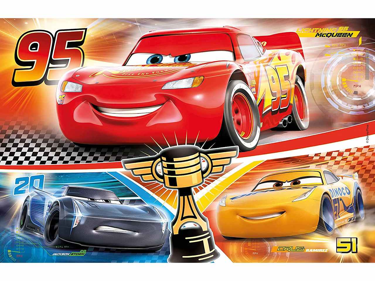 puzzle 2x60 cars 3 07131p