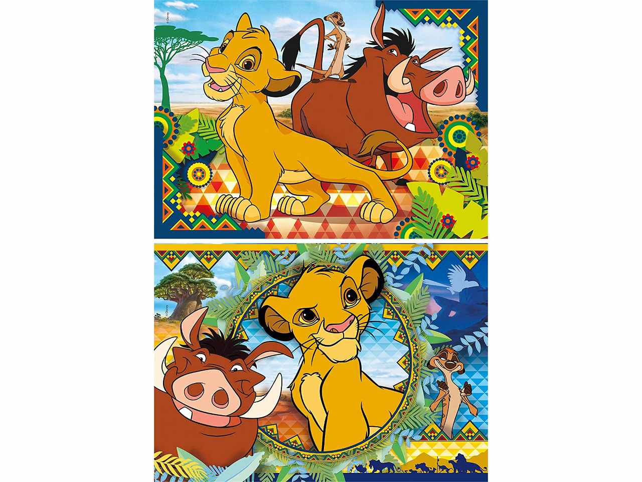 puzzle 2x60 lion king 21604p