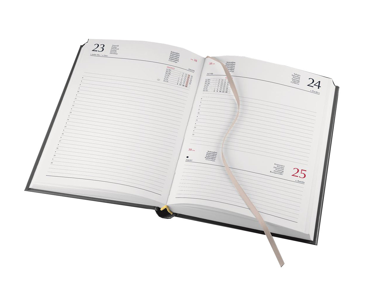 AGENDA GIORNALIERA GOMMATA VERDE 14,5X20,5CM