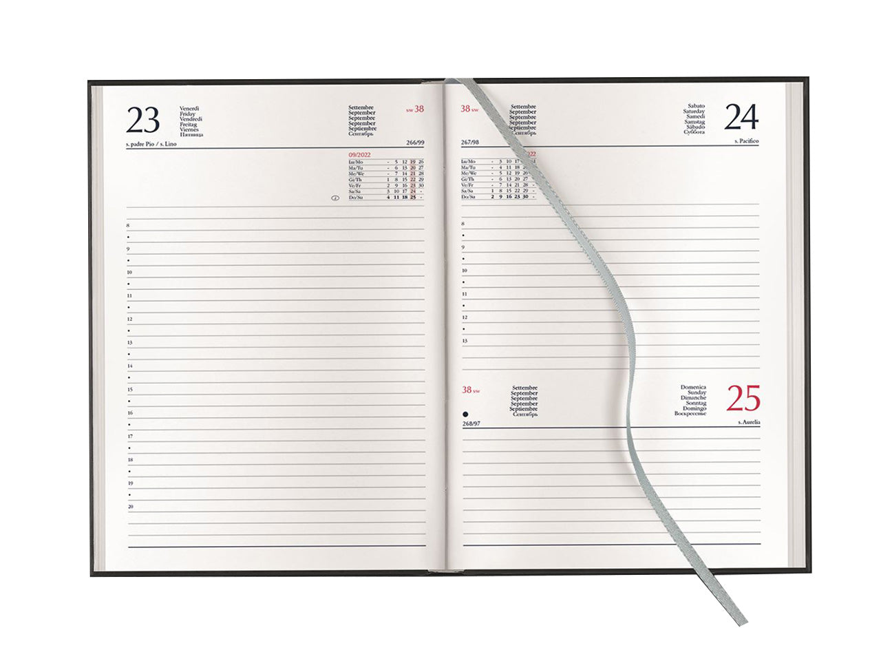 AGENDA GIORNALIERA GOMMATA VERDE 14,5X20,5CM