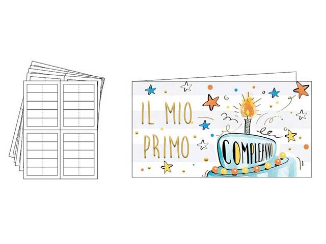 biglietto bomboniera primo compleanno