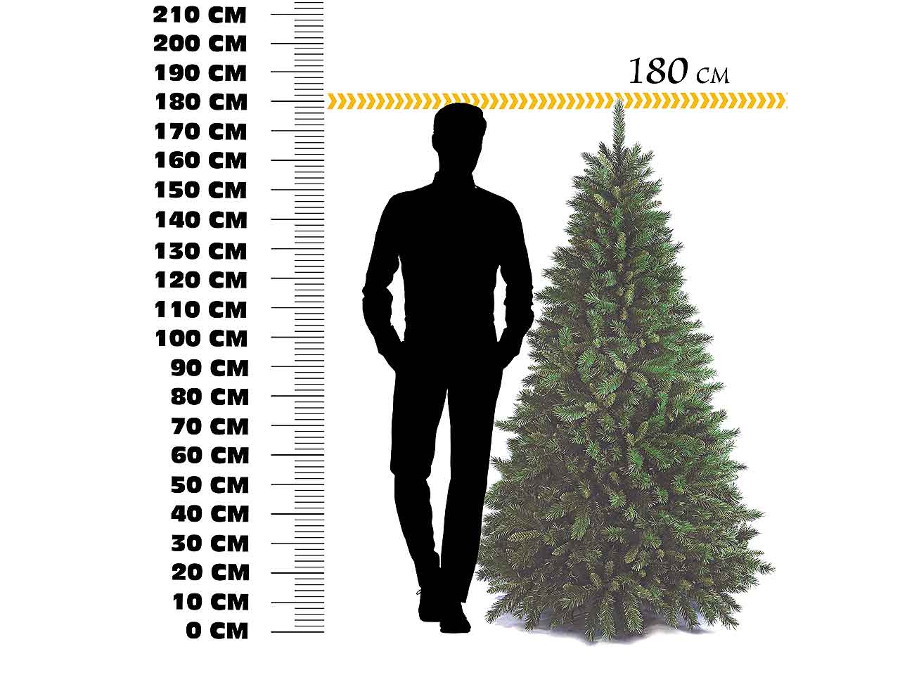 Albero di natale newtiffany 180cm d.109cm 723 rami montaggio a gancio pvc $