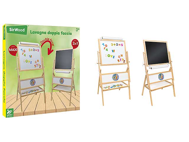 Lavagna in legno 56,5x107x46cm c/magneti 40793