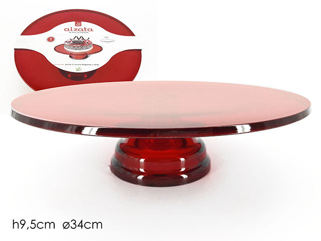 alzatina rossa 9,5xd34cm 548418