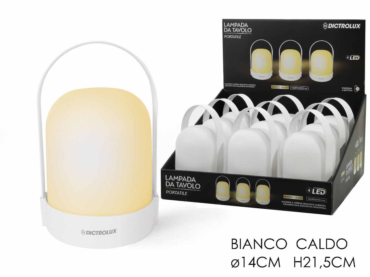 Lanterna b/o luce 13x14x21.5 600127