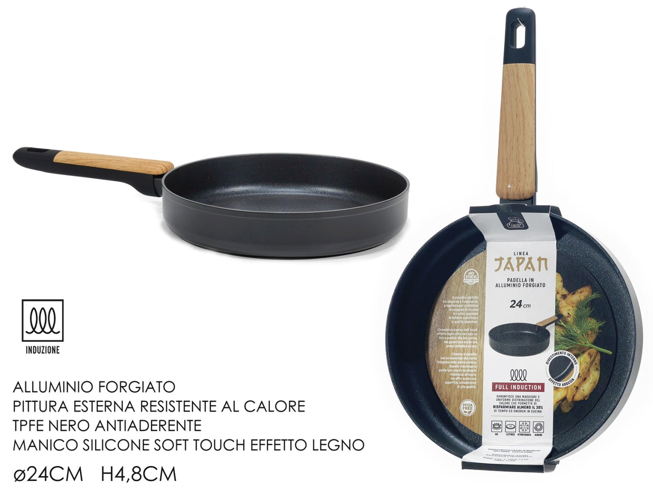 Padella Antiaderente Innerwell 24 Cm - Senza PFOA, Per Induzione, Forno E Lavastoviglie - Foto 5