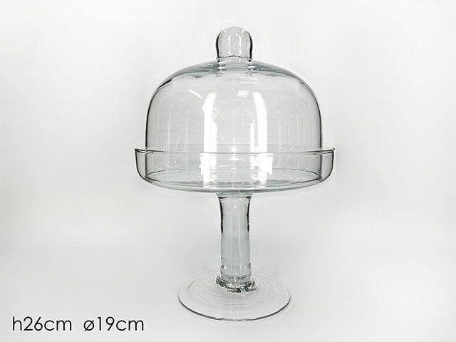 alzata con campana in vetro 26 cm 63390