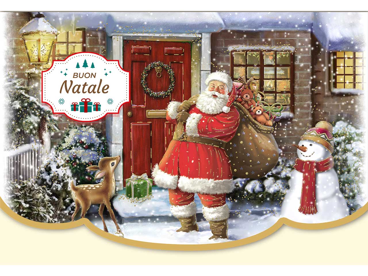 Biglietto auguri natalizio porta soldi