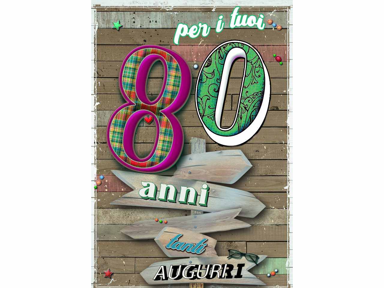 biglietto auguri 80anni