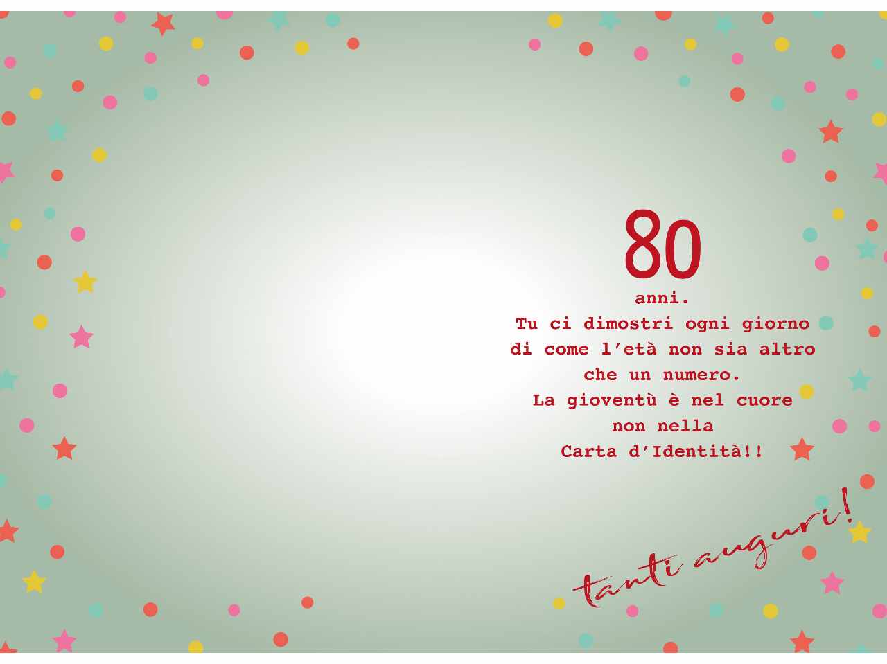 biglietto auguri 80anni