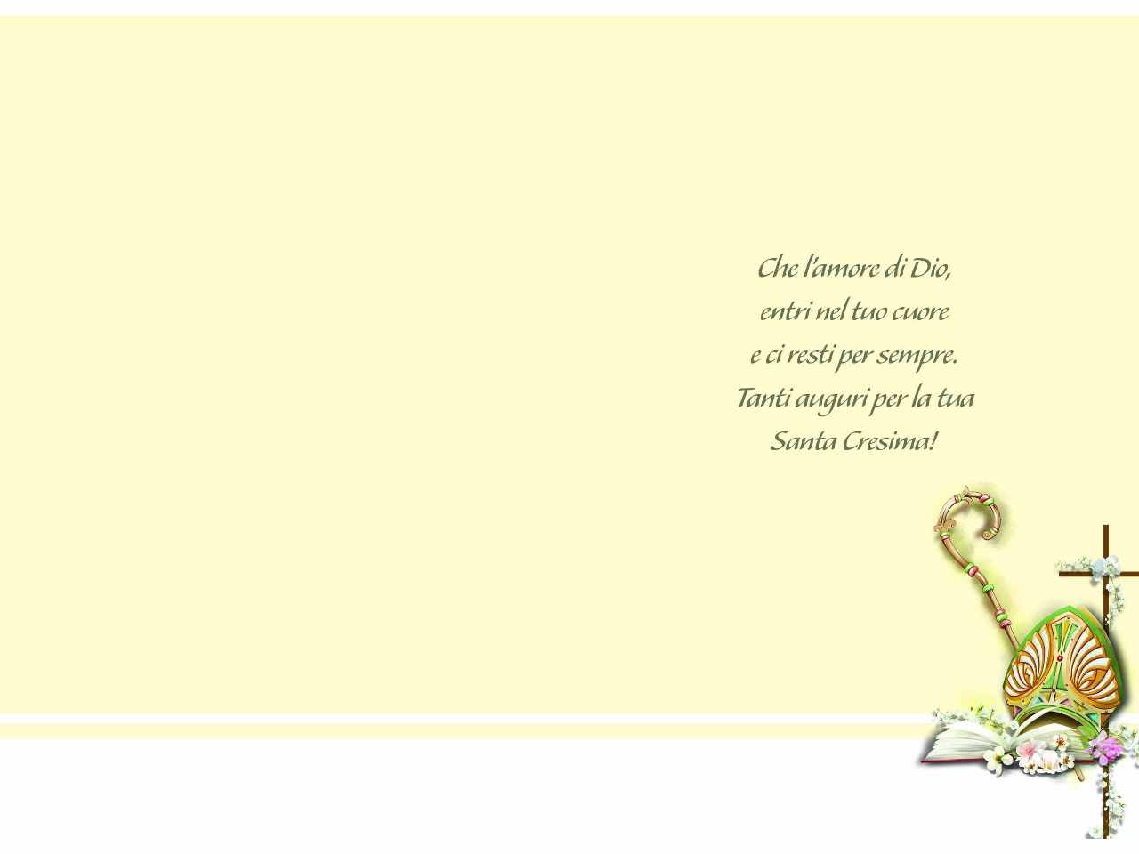 Biglietto auguri per la tua santa cresima