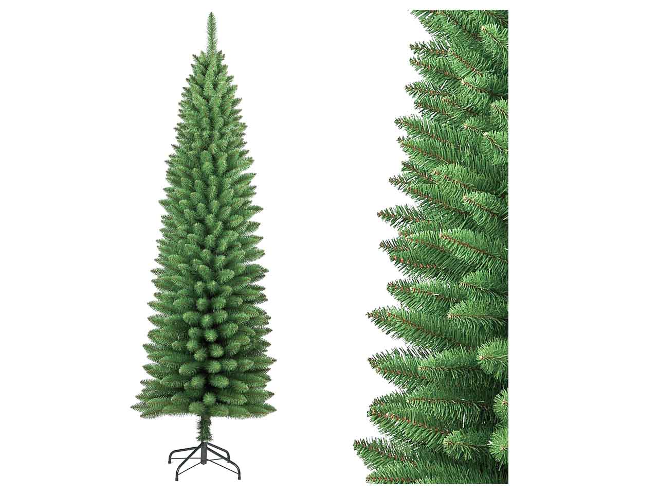 Albero di natale slim deluxe penicel 150cm 278 rami diametro 50cm