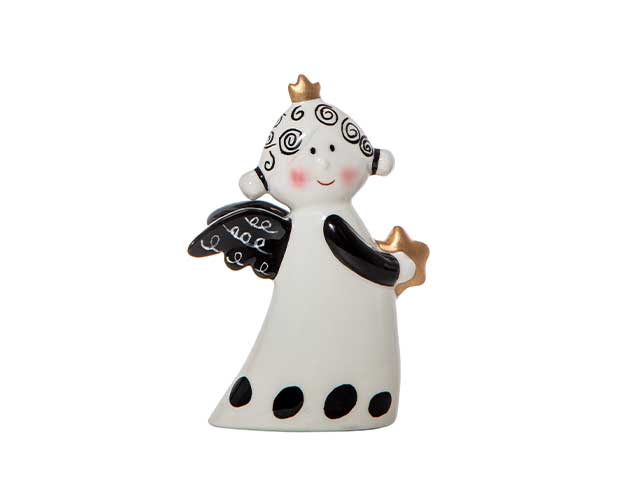 angelo ceramica nero/bianco 14cm n23112