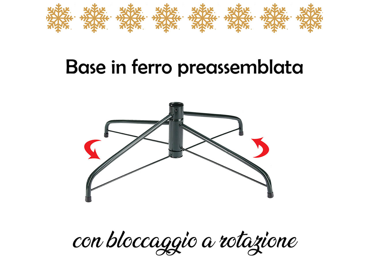 Albero di natale slim montana innevato 180cm 447 rami diametro 83cm