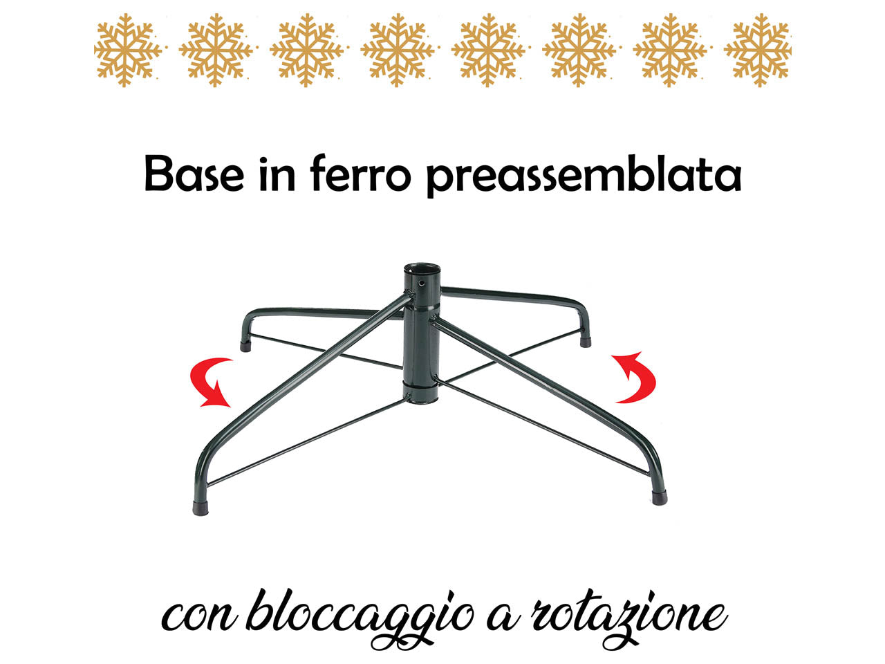 Albero di natale slim montana innevato 210cm 656 rami diametro 96cm