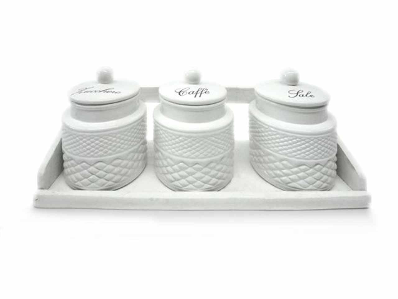 barattolo 3 pezzi bianco 82146