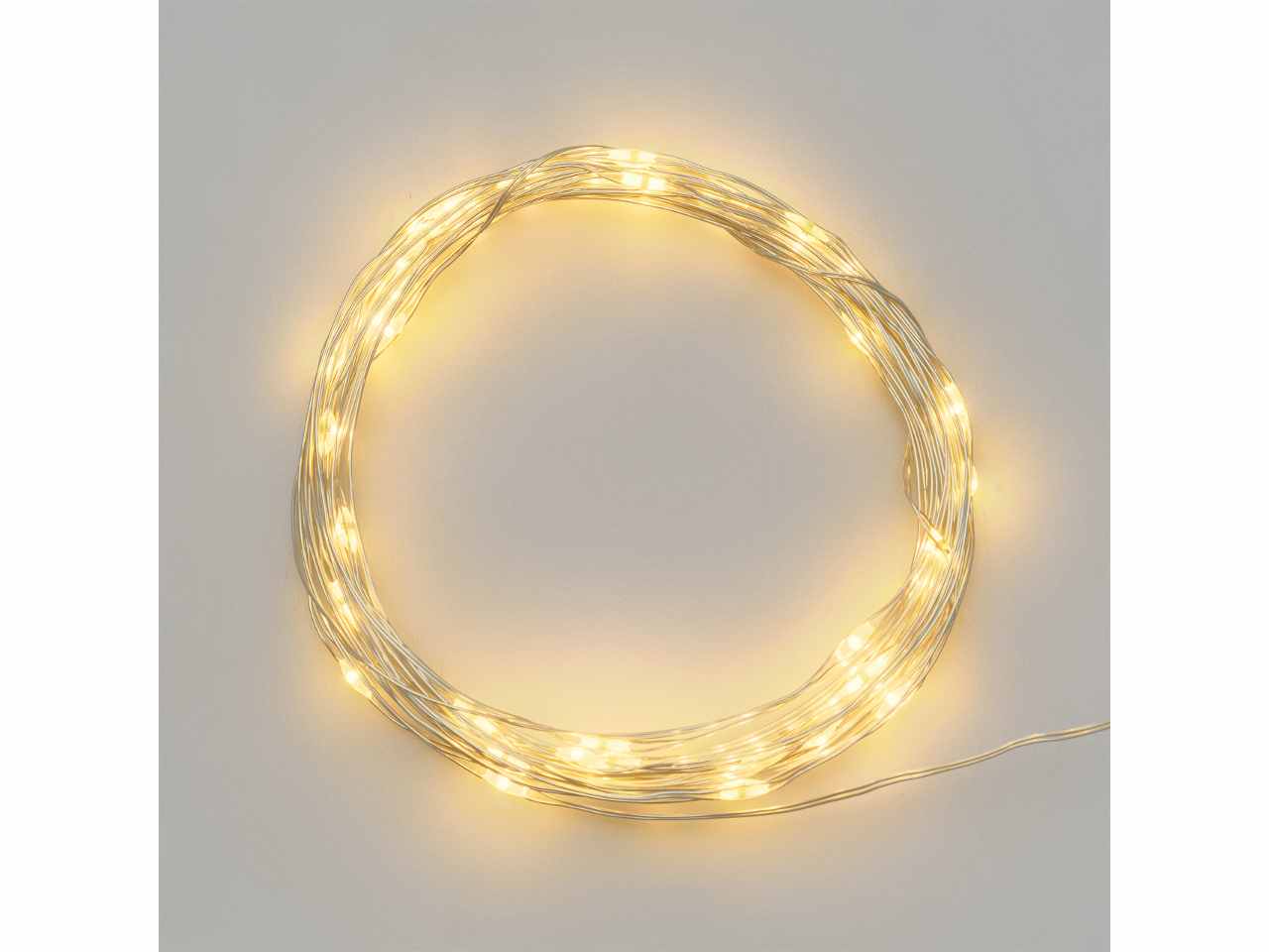 luci in filo metallico a batteria bianco caldo in metallo 40 mini led uso interno filo argento a batteria