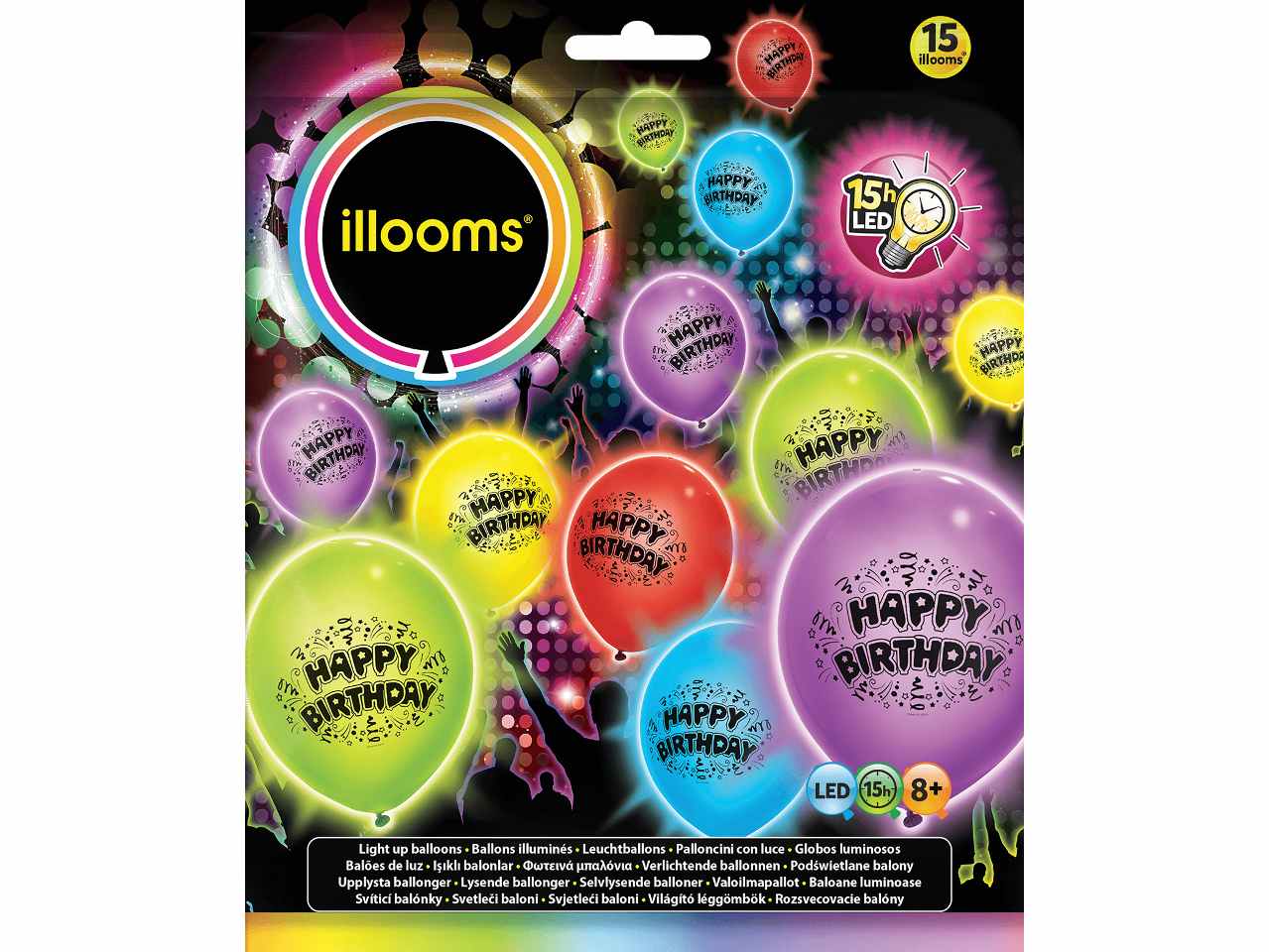 Pallone led ass.15 pezzi ill013