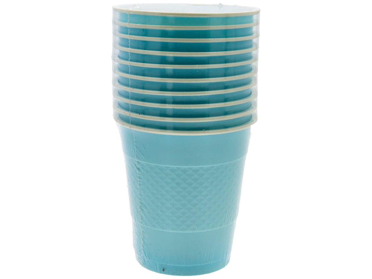 bicchiere plastica 355 ml. azzurro 10 pezzi