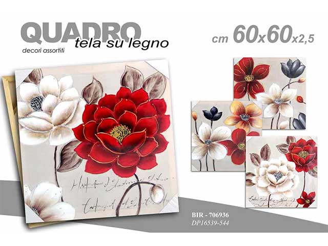 Quadro 60x60x2,5cm.