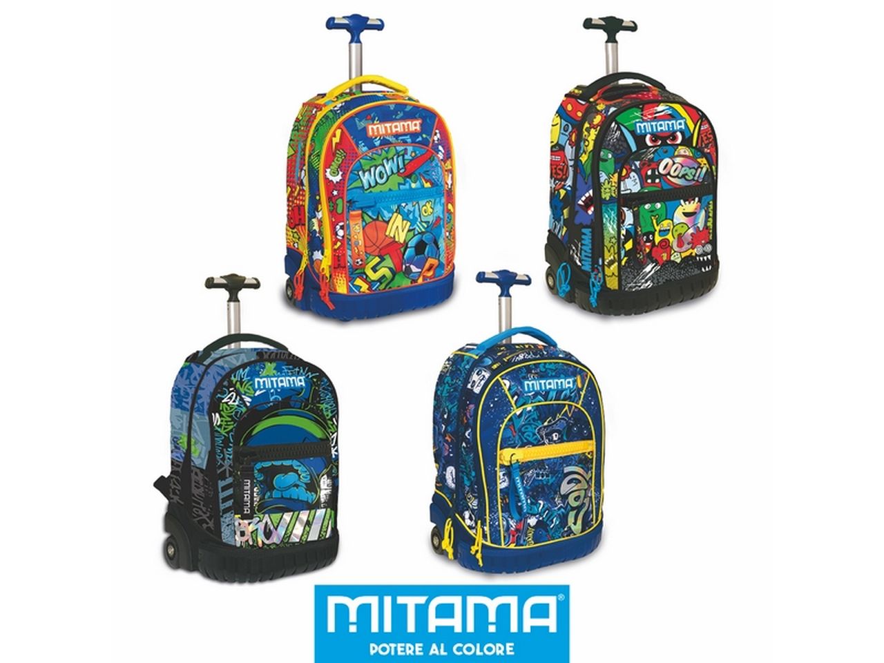 Mitama Trolley Run Schule Spider King – Schulrucksack Mit Trolley-Funktion, Doppelfach